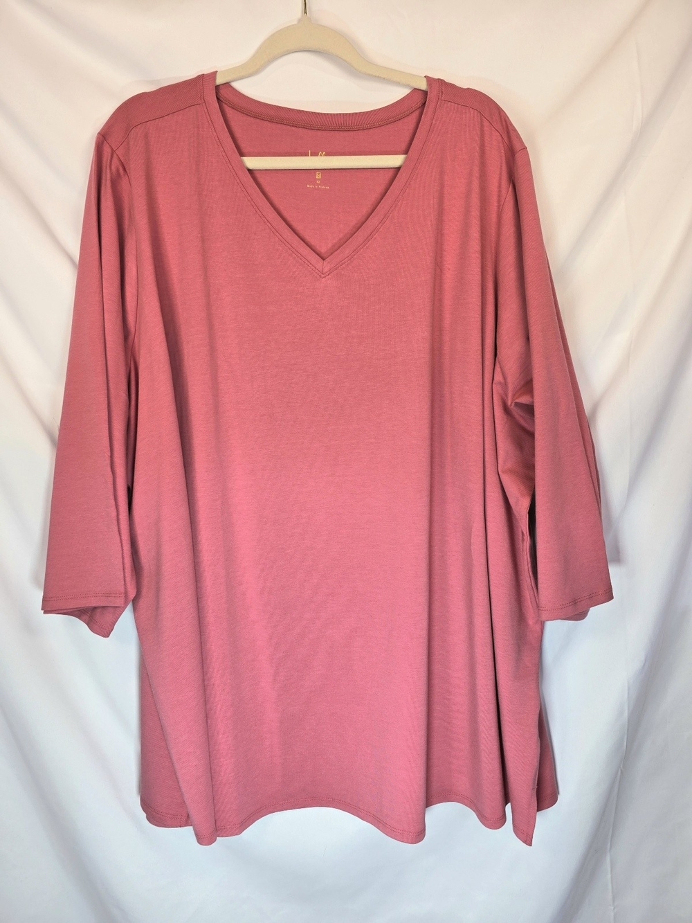 Belle by Kim Gravel Women's Minimalist Athleisure Casual Jersey Knit Top Size 4X